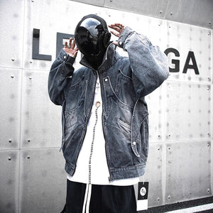 Heavy Duty Loose Denim Jacket , - Streetwear Jacket - Slick Street