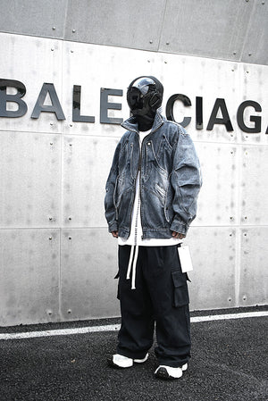 Heavy Duty Loose Denim Jacket , - Streetwear Jacket - Slick Street