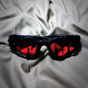 Venom Drip Resin Sunglasses Volcanic Red, 14.8*12.2*5CM - Streetwear Accessories - Slick Street