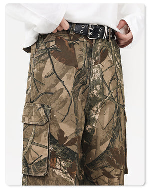Camo Branch Cargo Pants , - Streetwear - Slick Street
