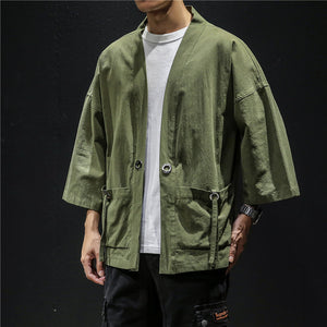 Tritan Kimono Army Green, XS - Streetwear Jacket - Slick Street