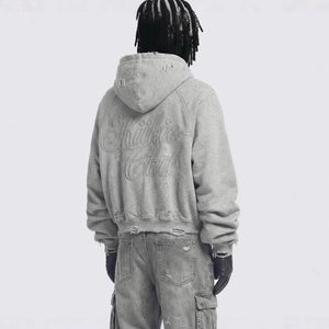 Ghost Distressed Hoodie , - Streetwear Hoodie - Slick Street