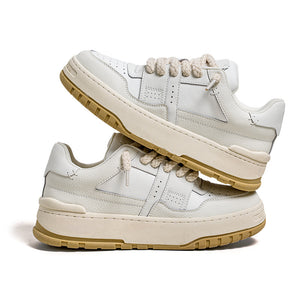 Rope Court Low - Beige White , - Streetwear Shoes - Slick Street