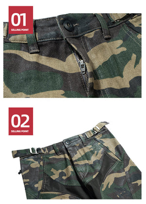 Splicing Camo Wide Leg Flared Pants , - Streetwear - Slick Street