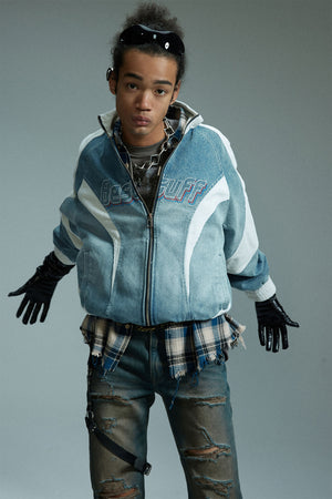 Retro Biker Splicing Jacket , - Streetwear - Slick Street