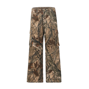 Camo Branch Cargo Pants , - Streetwear - Slick Street