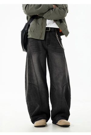 Retro Panelwork Denim Jeans , - Streetwear - Slick Street