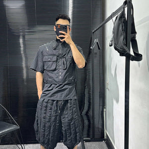 Multi Pocket Black Vest Jacket , - Streetwear - Slick Street