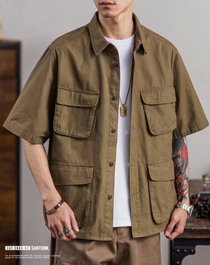 Vintage Military M42 Paratrooper Shirt , - Streetwear Shirt - Slick Street