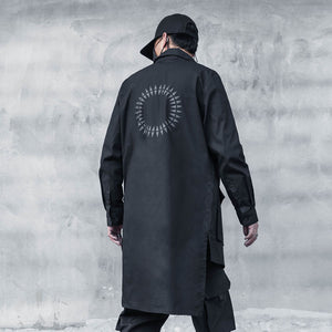 Black Long Overshirt Jacket , - Streetwear Jackets - Slick Street