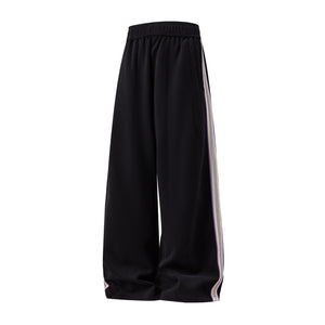 High Street Side Striped Joggers Black, XS - Streetwear Joggers - Slick Street