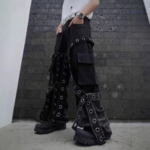 Heavy Punk Wide-Leg Pants , - Streetwear Pants - Slick Street