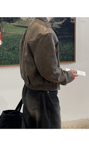 Vintage K Leather Jacket , - Streetwear Jacket - Slick Street