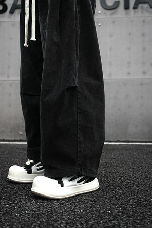 Baggy Wide-Leg Harem Pants , - Streetwear Pants - Slick Street