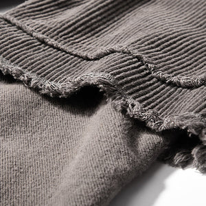 Double Layered 'Abyss' Washed Sweatshirt , - Streetwear Sweatshirts - Slick Street