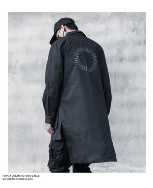 Black Long Overshirt Jacket , - Streetwear Jackets - Slick Street