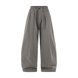 Linen Wide Leg Pants Dark Grey, XXS - Streetwear Pants - Slick Street