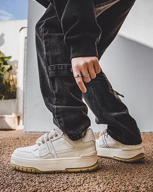 Rope Court Low - Beige White , - Streetwear Shoes - Slick Street