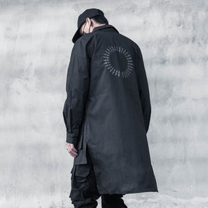 Black Long Overshirt Jacket , - Streetwear Jackets - Slick Street