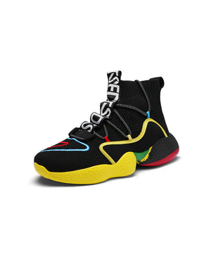 Orbit Knit Runners - Solar Orbit Black/Yellow Multi - Solar Orbit, US 5 - Streetwear Shoes - Slick Street