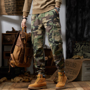 Eagle Camo Slim Fit Cargo Pants , - Streetwear Cargo Pants - Slick Street