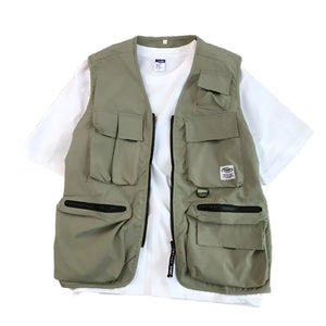 Versatile Outdoor T-Shirt + Vest Set , - Streetwear Vest - Slick Street