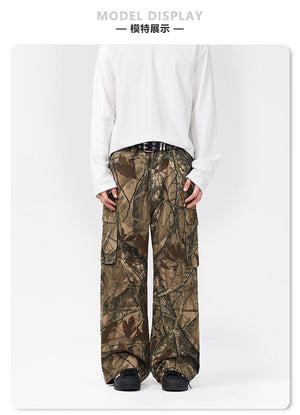Camo Branch Cargo Pants , - Streetwear - Slick Street