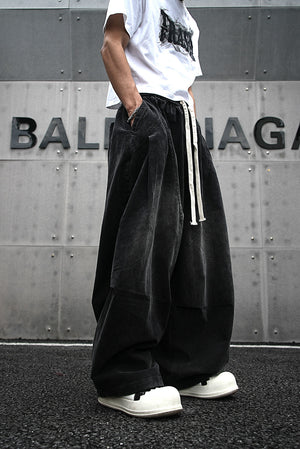 Baggy Wide-Leg Harem Pants , - Streetwear Pants - Slick Street