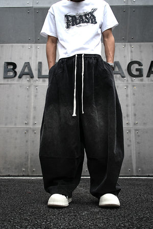 Baggy Wide-Leg Harem Pants , - Streetwear Pants - Slick Street