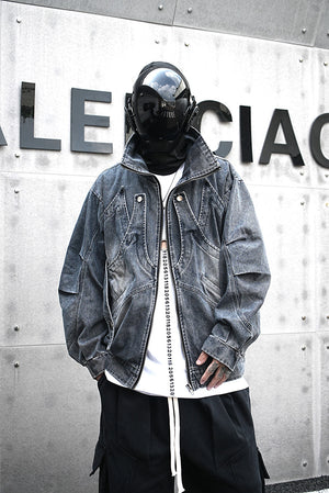 Heavy Duty Loose Denim Jacket , - Streetwear Jacket - Slick Street