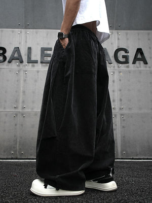 Baggy Wide-Leg Harem Pants , - Streetwear Pants - Slick Street