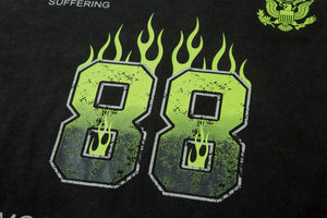 Green Flame '88' Long Sleeve Tee , - Streetwear - Slick Street