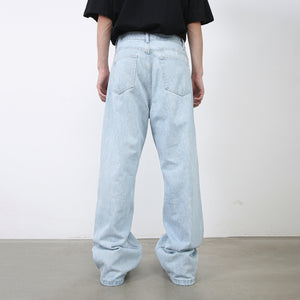 Light Blue Straight Leg Jeans , - Streetwear Jeans - Slick Street