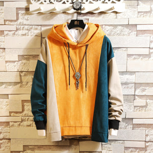 Colorblock Yellow Hoodie Yellow, XS - Streetwear Hoodie - Slick Street