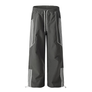 Retro Stripe Track Pants , - Streetwear Joggers - Slick Street