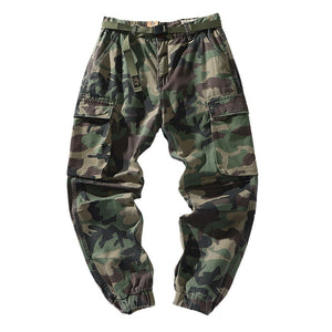 Eagle Camo Slim Fit Cargo Pants , - Streetwear Cargo Pants - Slick Street