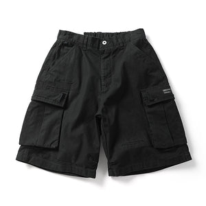 Urban Distressed Camo Shorts Black, XS - Streetwear Shorts - Slick Street