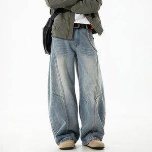 Retro Panelwork Denim Jeans , - Streetwear - Slick Street