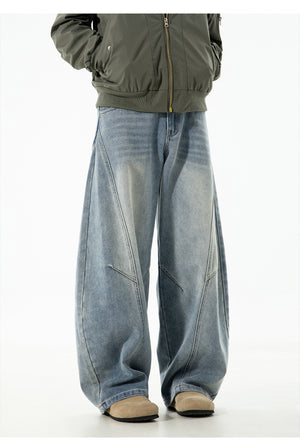 Retro Panelwork Denim Jeans , - Streetwear - Slick Street