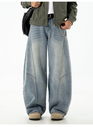 Retro Panelwork Denim Jeans , - Streetwear - Slick Street