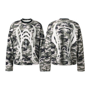 Camo 'Ghost' Breathable Long Sleeve Sweatshirt , - Streetwear - Slick Street