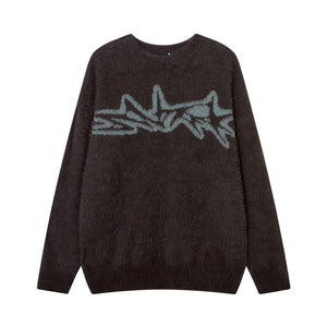 Thick 'Jaq' Knitted Sweater Brown, XS - Streetwear - Slick Street