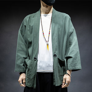Tritan Kimono Grey Blue, XS - Streetwear Jacket - Slick Street