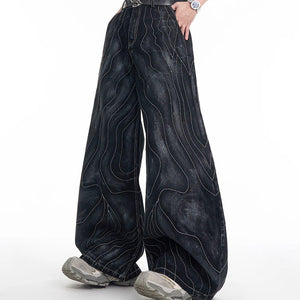 Onyx Flared Denim Pants , - Streetwear Jeans - Slick Street