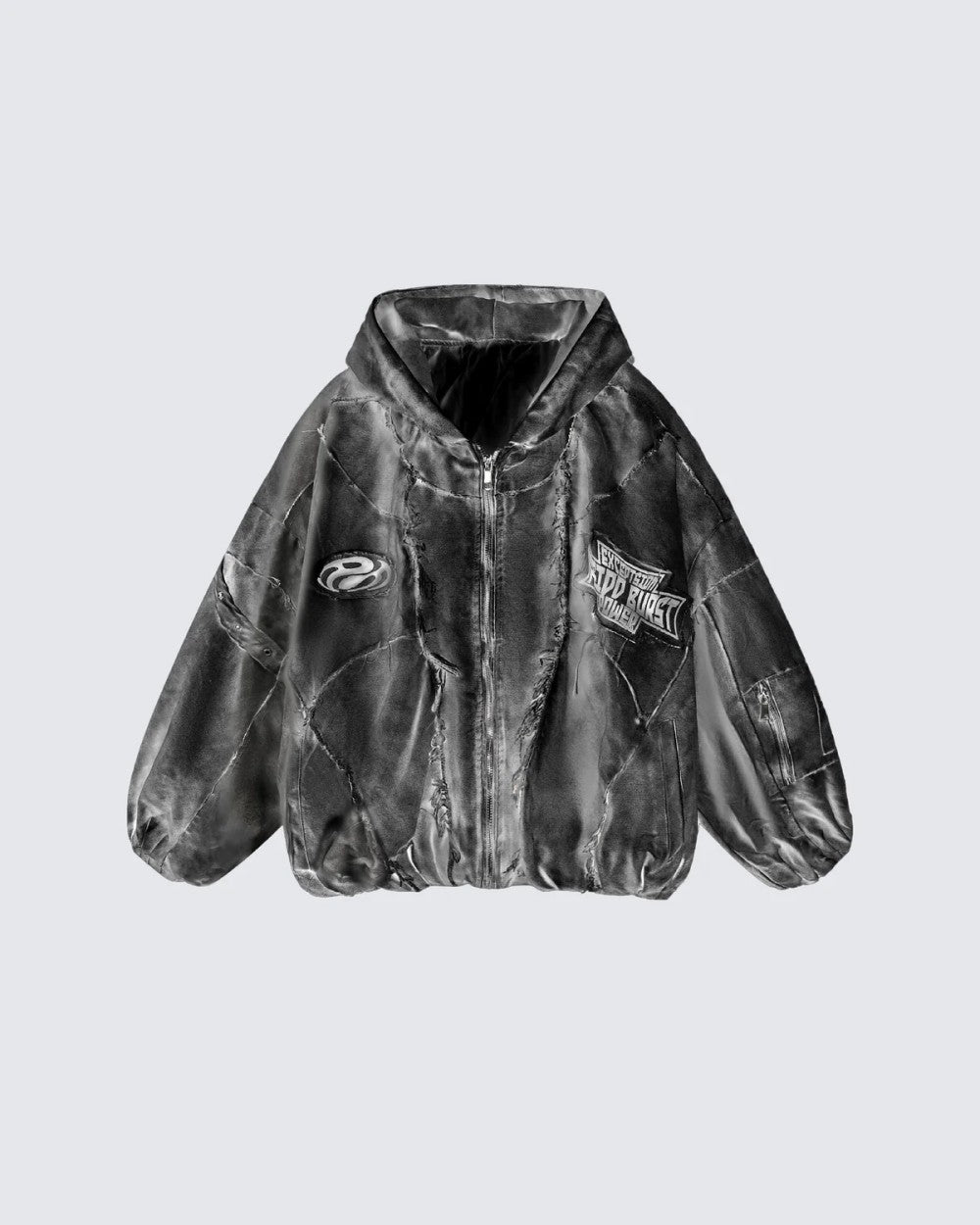 Shatterstorm Hoodie Jacket Black, XS - Streetwear - Slick Street