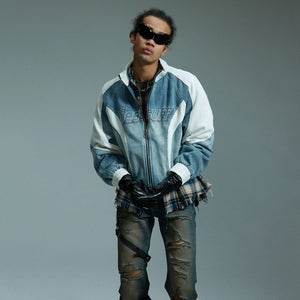 Retro Biker Splicing Jacket , - Streetwear - Slick Street