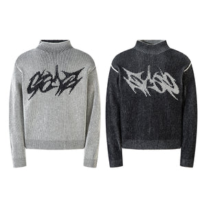Reversible Retro Turtleneck Sweatshirt , - Streetwear Sweatshirts - Slick Street