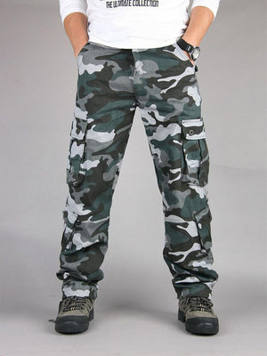 CA26 Tactical Camo Cargo Pants , - Streetwear Pants - Slick Street
