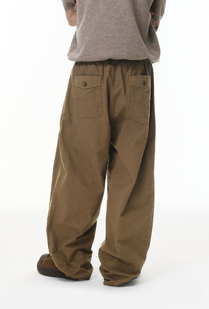 Linen Wide Leg Pants , - Streetwear Pants - Slick Street