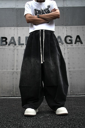 Baggy Wide-Leg Harem Pants , - Streetwear Pants - Slick Street